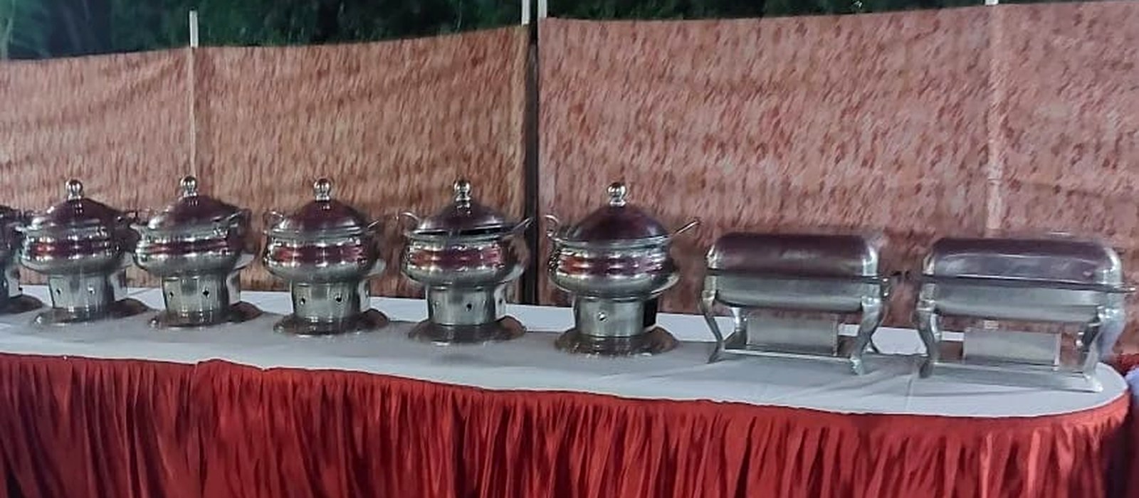 Hyderabadi chicken and mutton biryani catering spread